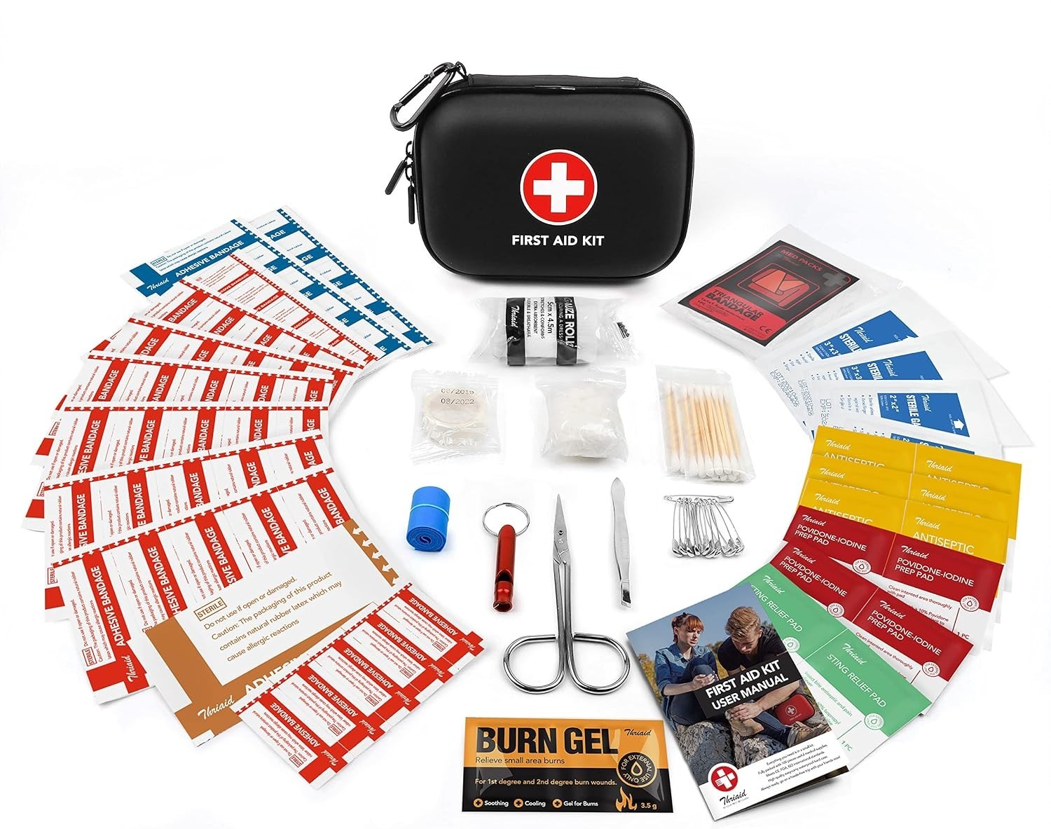 Mini First Aid Kit – 100 Pieces Waterproof Hard Case for Travel & Outdoor Safety