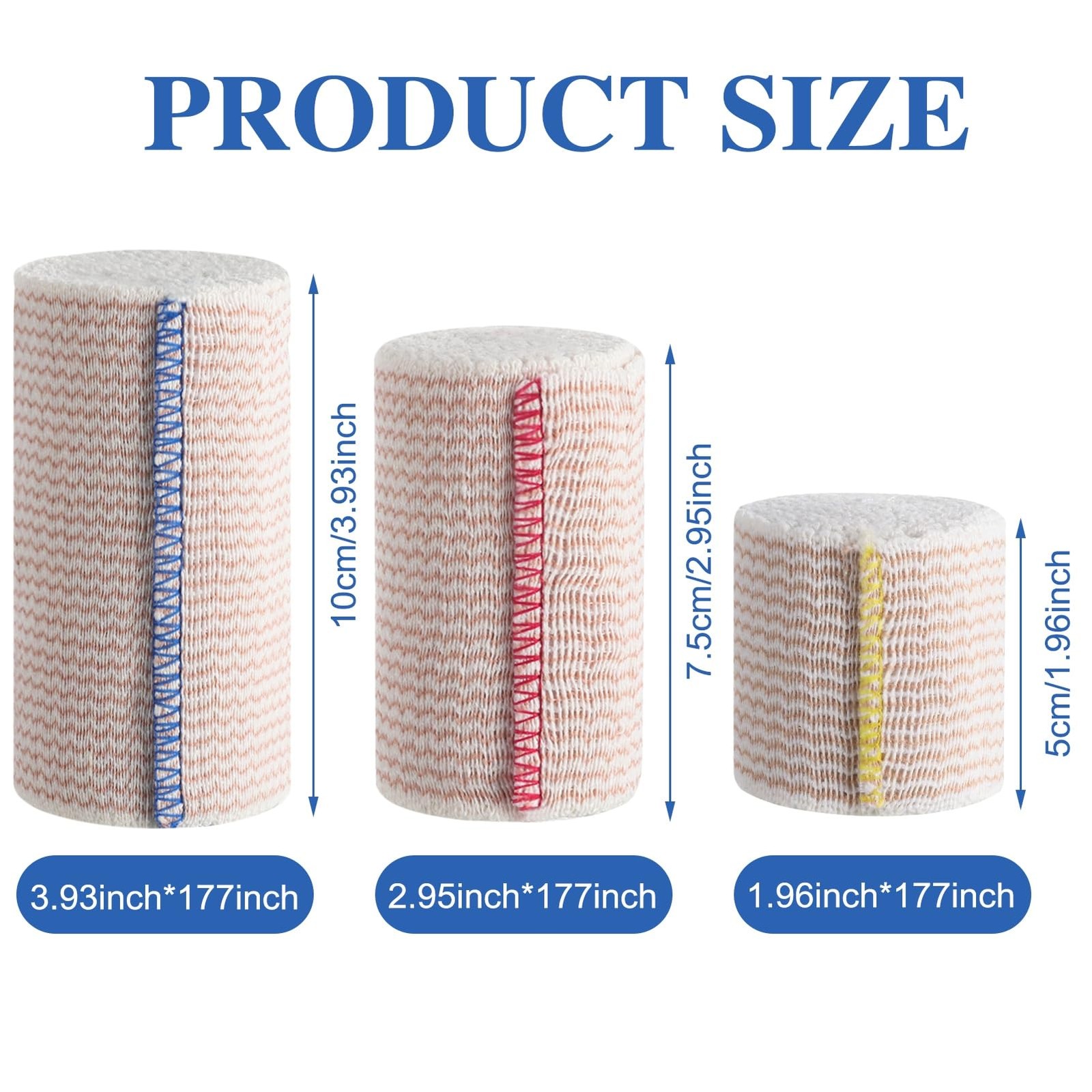 6 Pack Premium Elastic Bandage Wrap, Compression Wrap for Legs,…