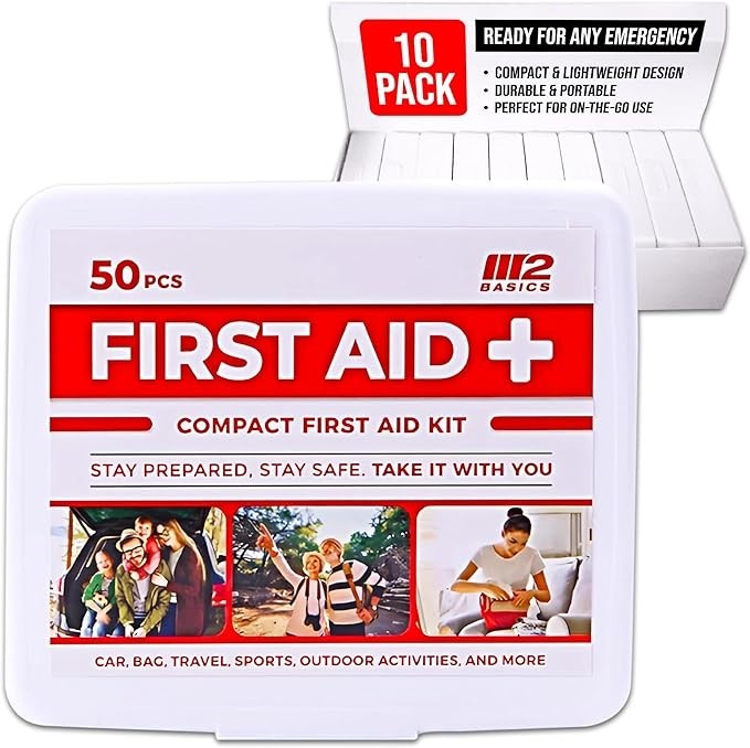 Mini First Aid Kit Bulk Pack 10 Pack 500 Pieces Car Travel Home Donation