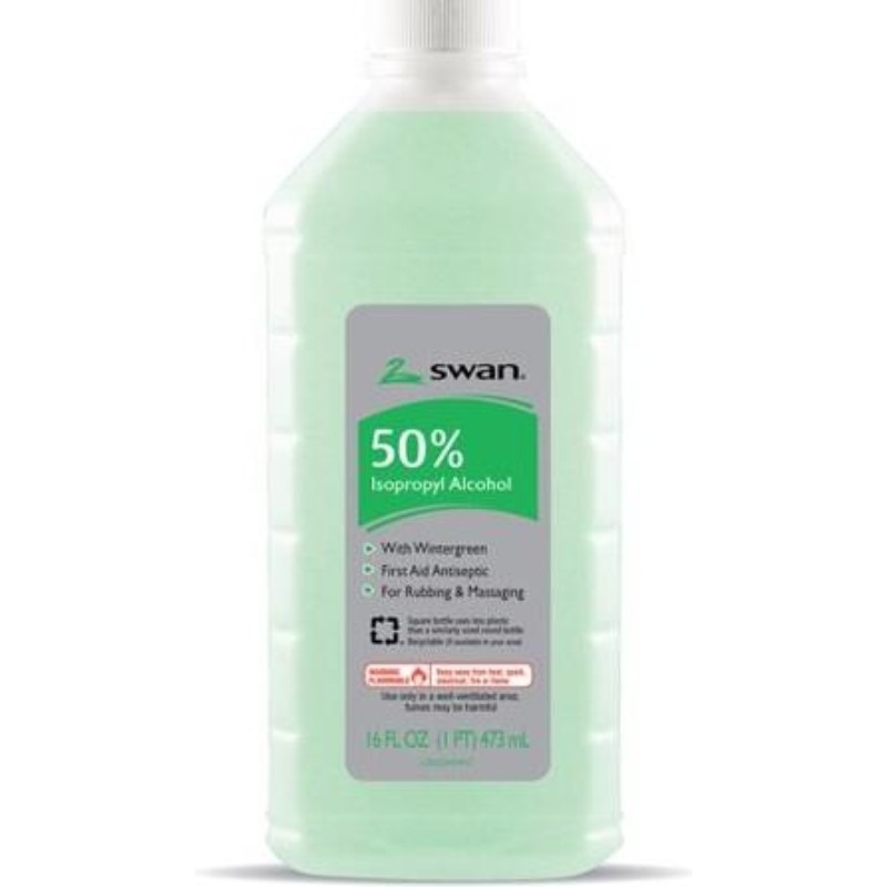 6x Swan Isopropyl Rubbing Alcohol 50% Wintergreen Antiseptic First Aid Bulk 16oz