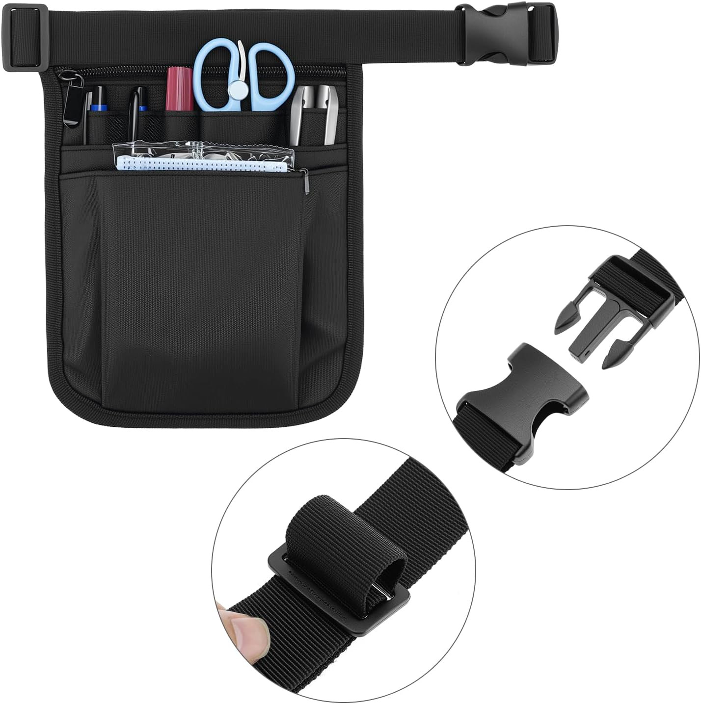 Medical Organizer Belt, Nurse Storage Bag Waist Bag Pouch for Medical Scissor…