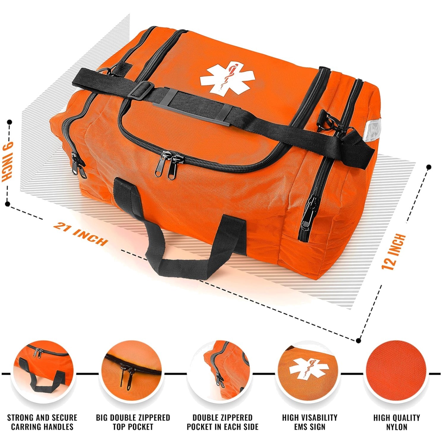Large First Aid Responder Bag 21 Inches