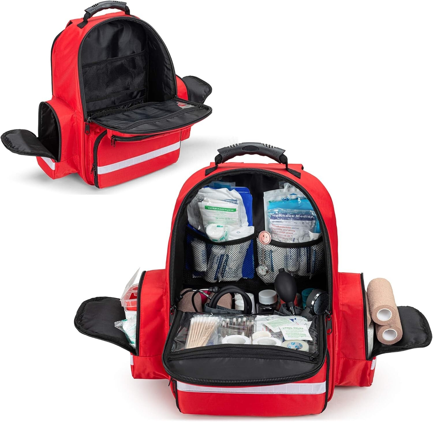 Trauma First Responder Bag Medical Emergency Kit Storage Jump Pack for EMT Po…