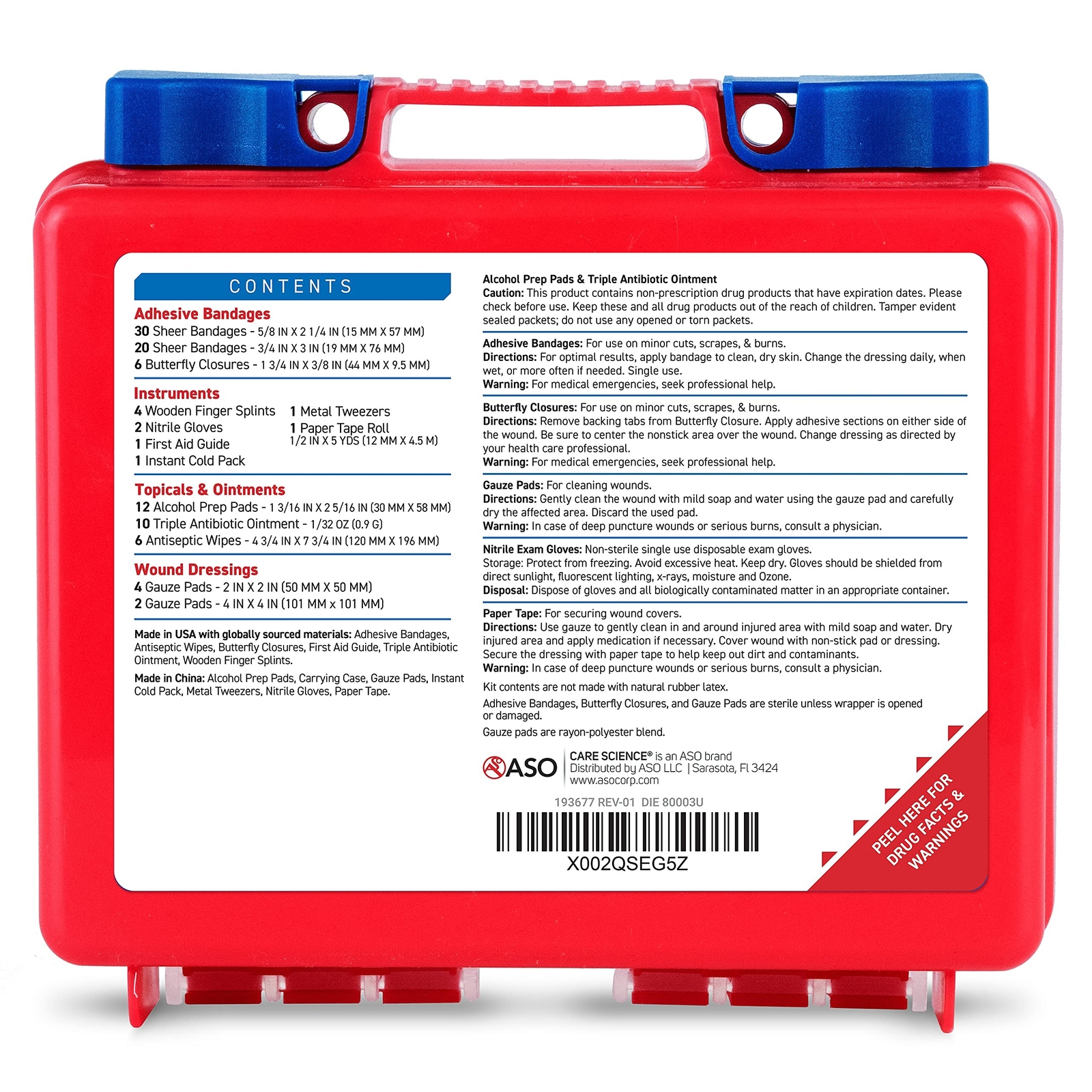 Care Science First Aid Kit, 100 Pieces | Professional Use for Travel, Work, S…