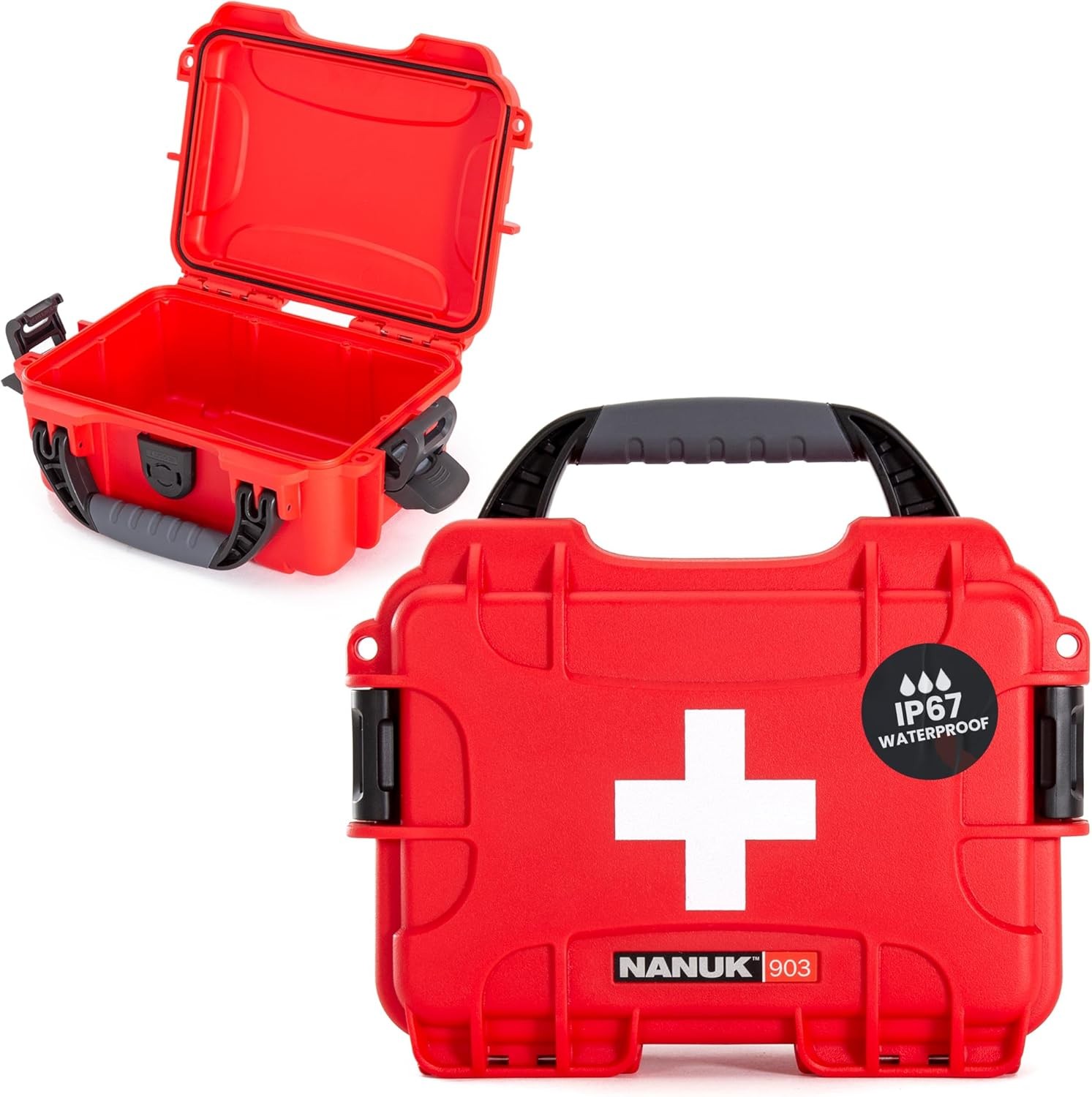 NANUK 903 Waterproof First Aid Box Empty – Durable, Medical First Aid Organize