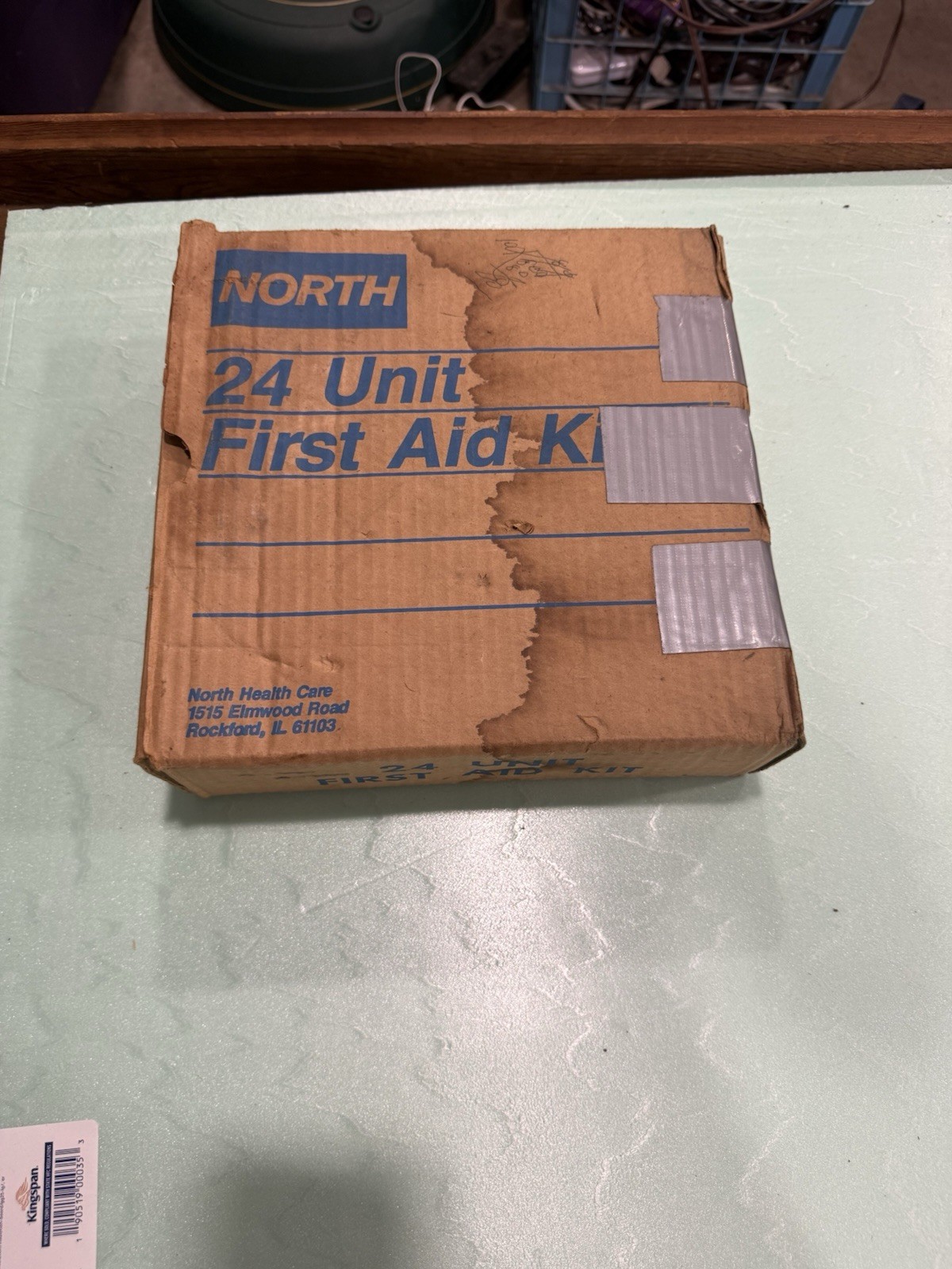 North 24 Unit First Aid Set Kit w/ Adhesive Compress, Triangular Bandage