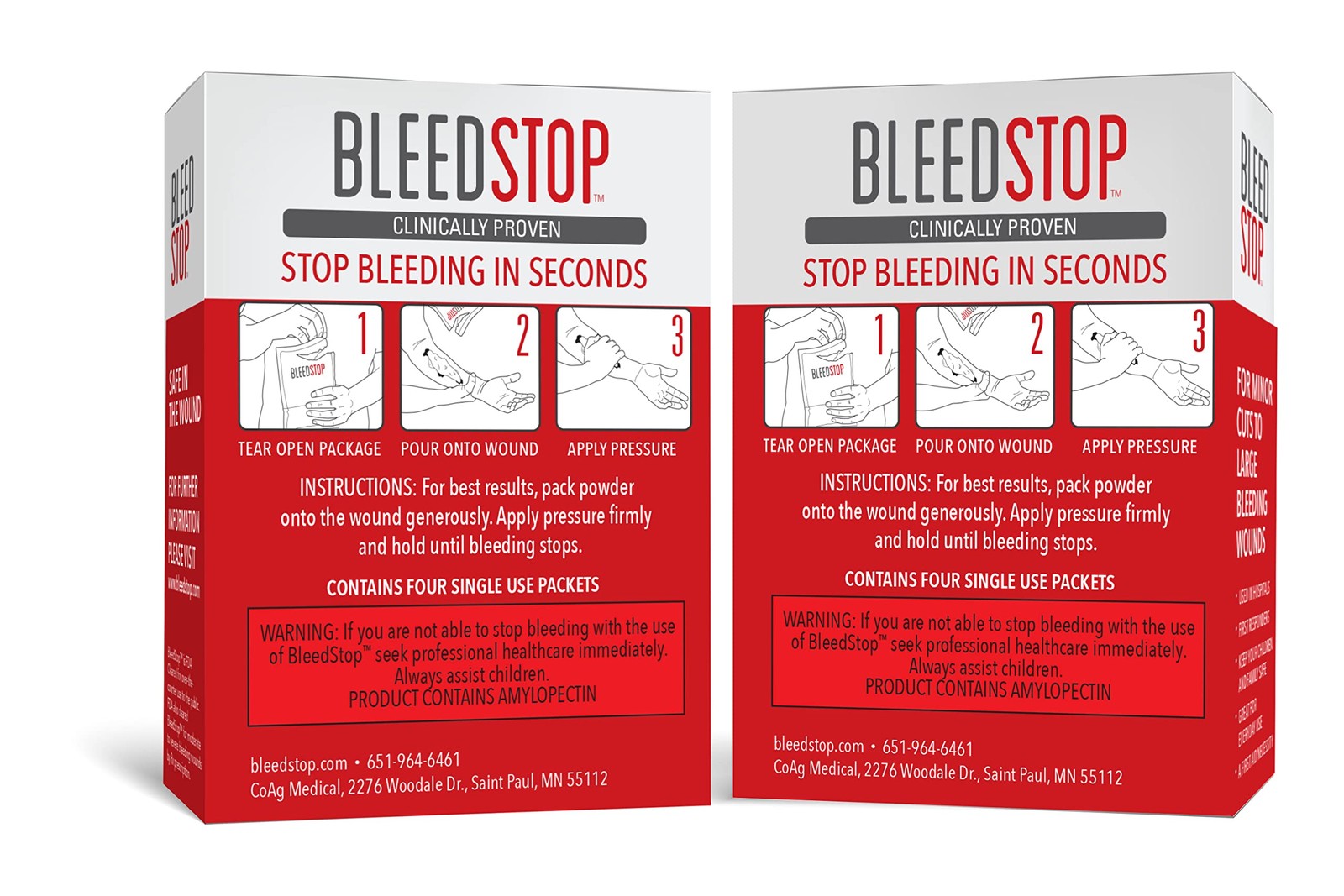 BleedStop™ First Aid Powder for Blood Clotting, Trauma Kit, Blood Thinner Pat…