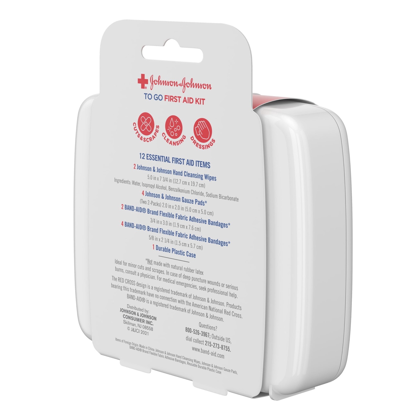 BAND-AID Brand First Aid Kit To Go Portable Emergency Wound Care Essentials, 12