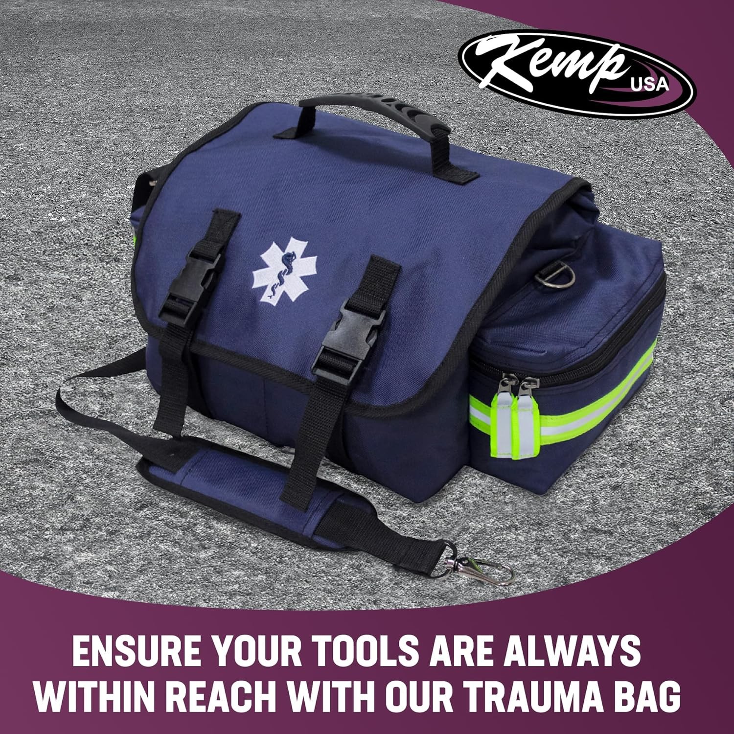 EMT Trauma Bag Navy Blue First Aid Medical Survival Emergency Response Kit