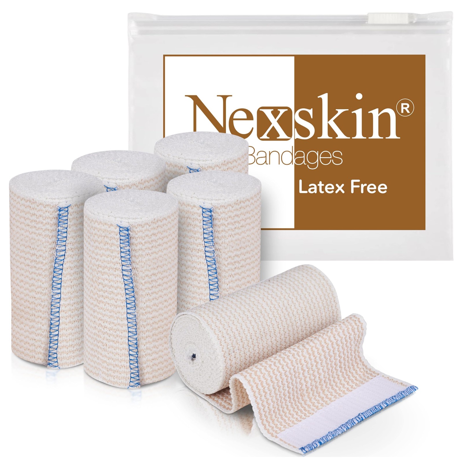 Premium Elastic Bandage Wrap (4” Wide, 6 Pack) – Nexskin Latex Free 6 Pack