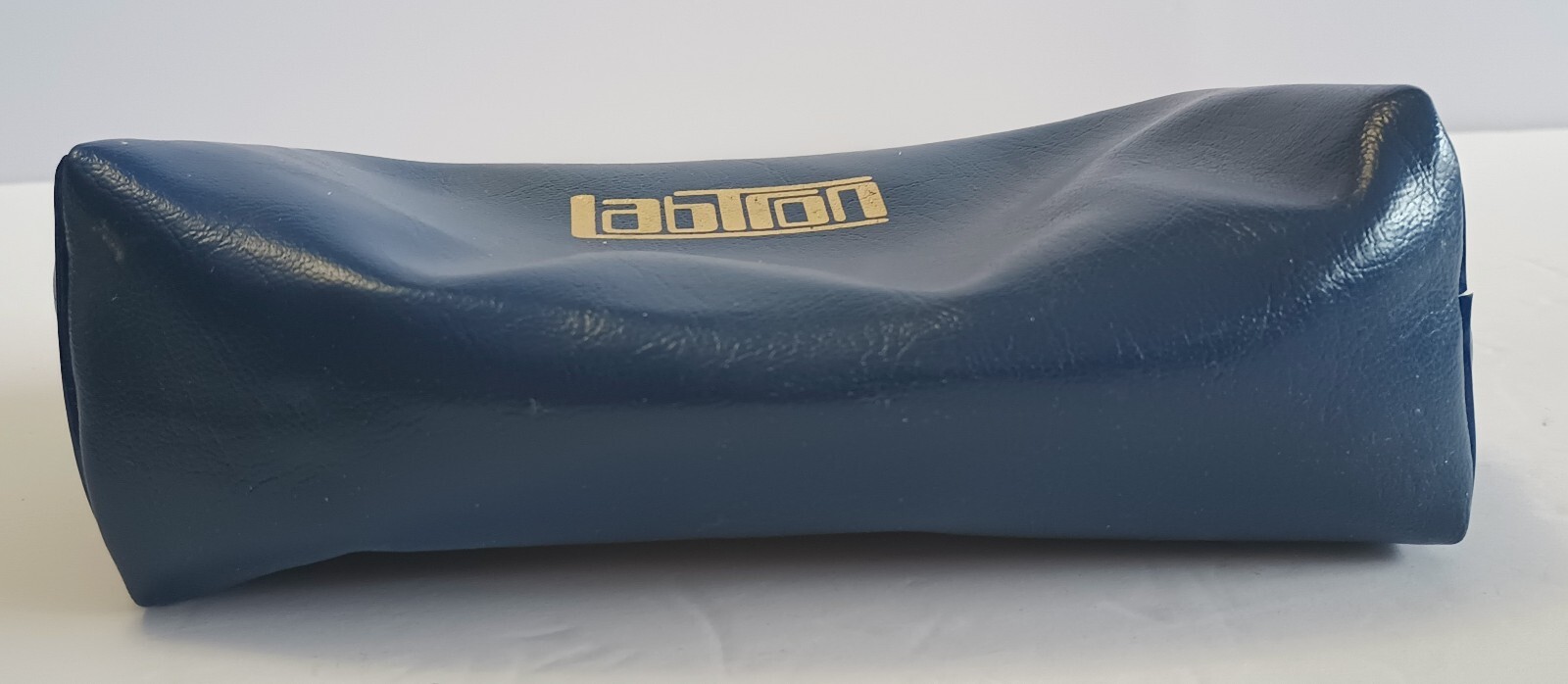 Vintage Labtron Medical Equipment Bag Dark Blue Vinyl Zipper 2 x 5 x 7 NOS