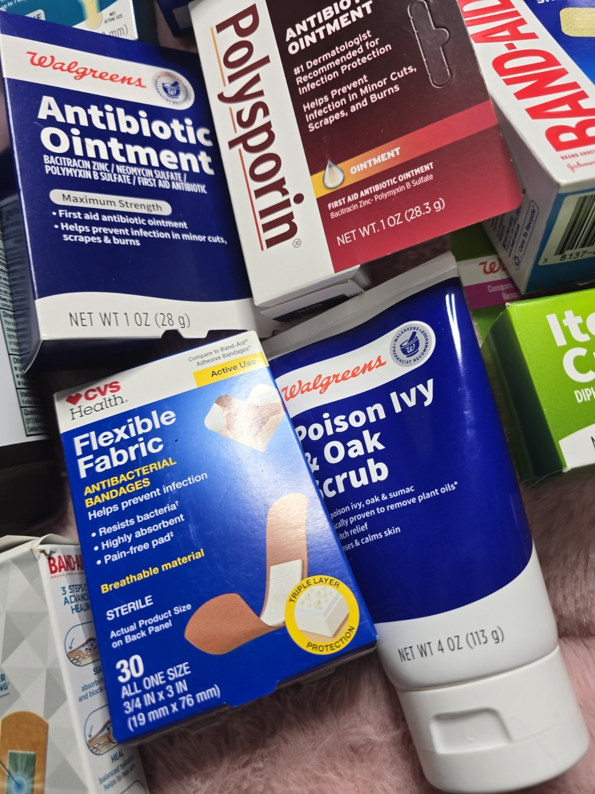 First Aid / Personal Health Kit – Bandages Gauze Antibiotic Ointment + More! New