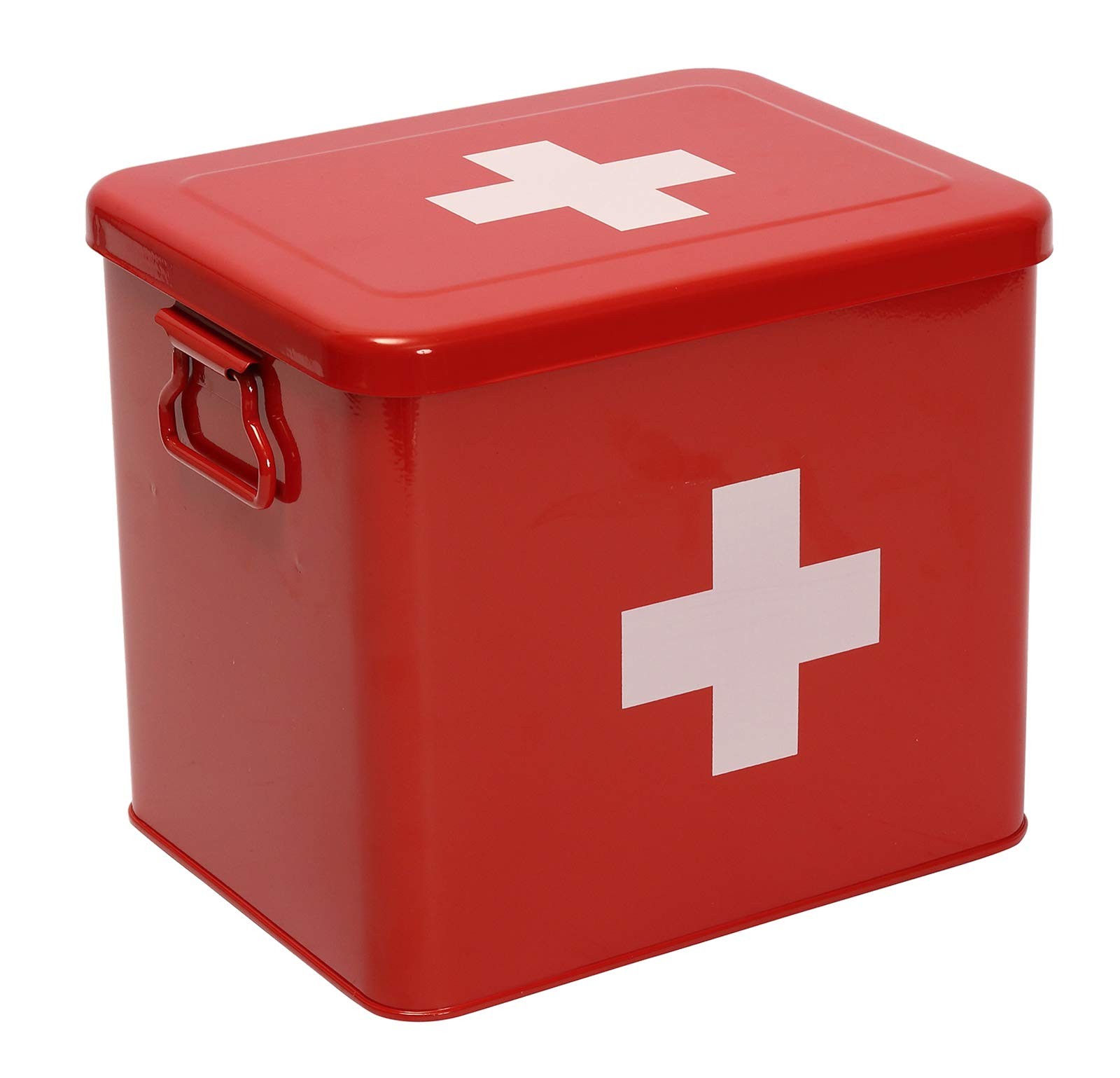 Xbopetda First Aid Kit, Medicine Supplies Bin – 23.5×18.5x18cm, Red