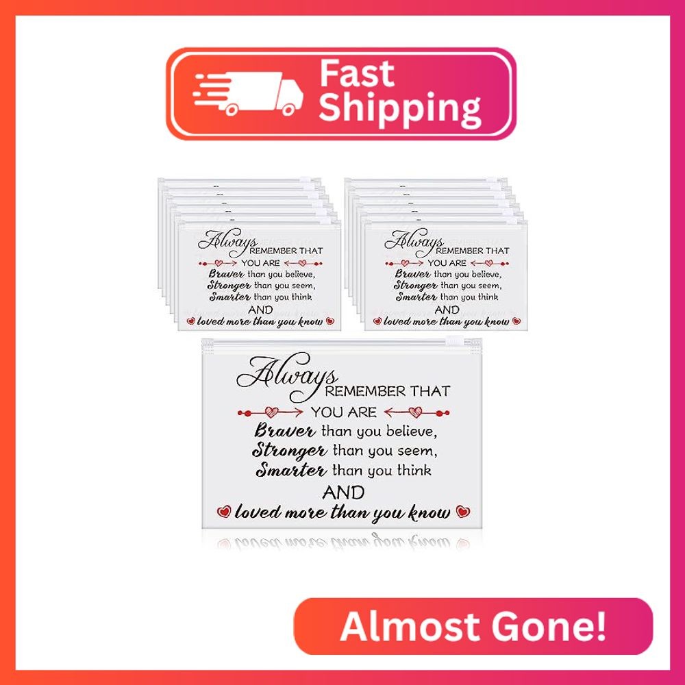 Sunnyray 60 Pcs Makeup Bags Bulk Inspirational Gifts Bags for Women EVA Cosmetic