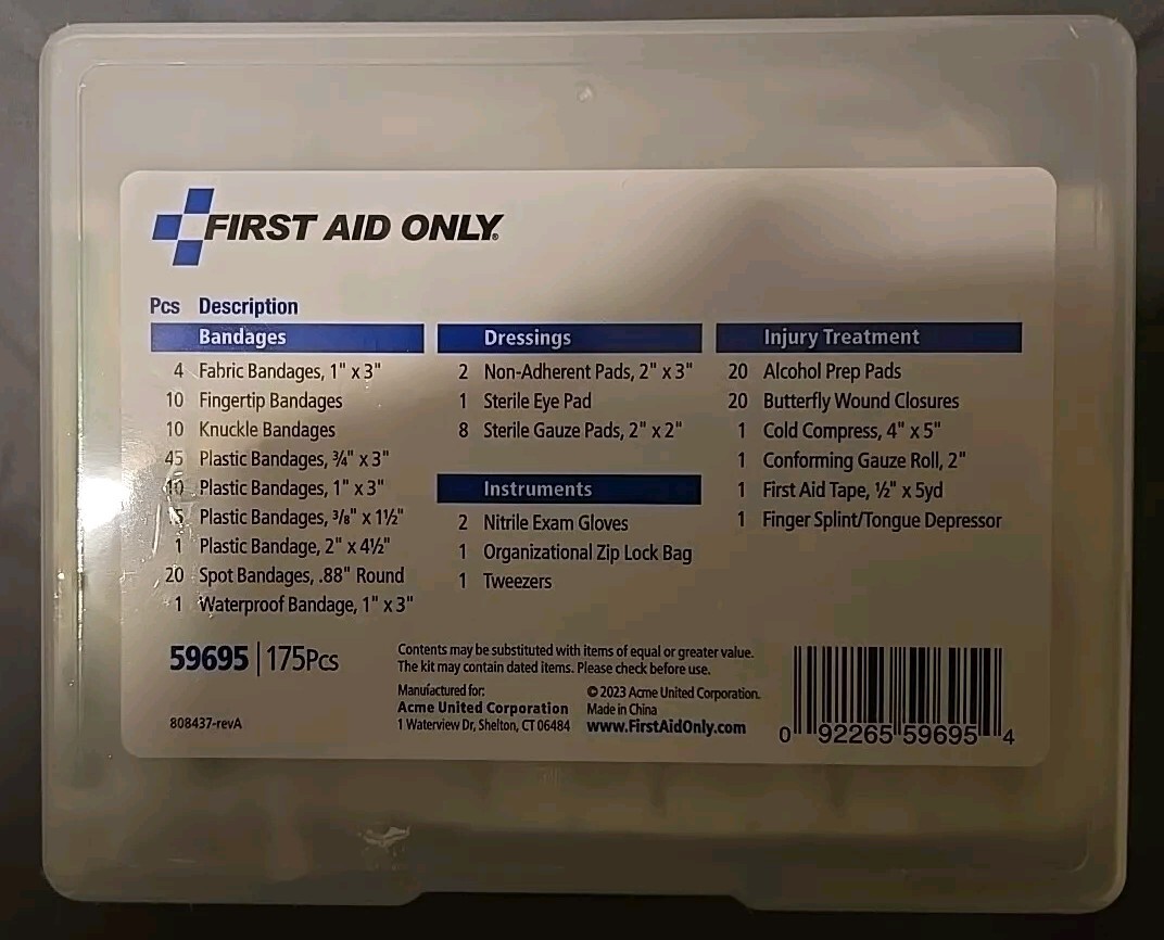 Sealed First Aid Only 59695 Clean & Protect Everyday Emergency First Aid Kit