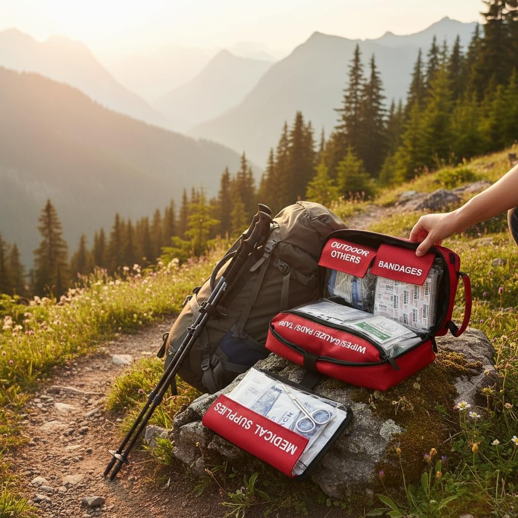 350 Piece Premium First Aid Kit – Large Kit for Home, Car, Office, Camping, H…