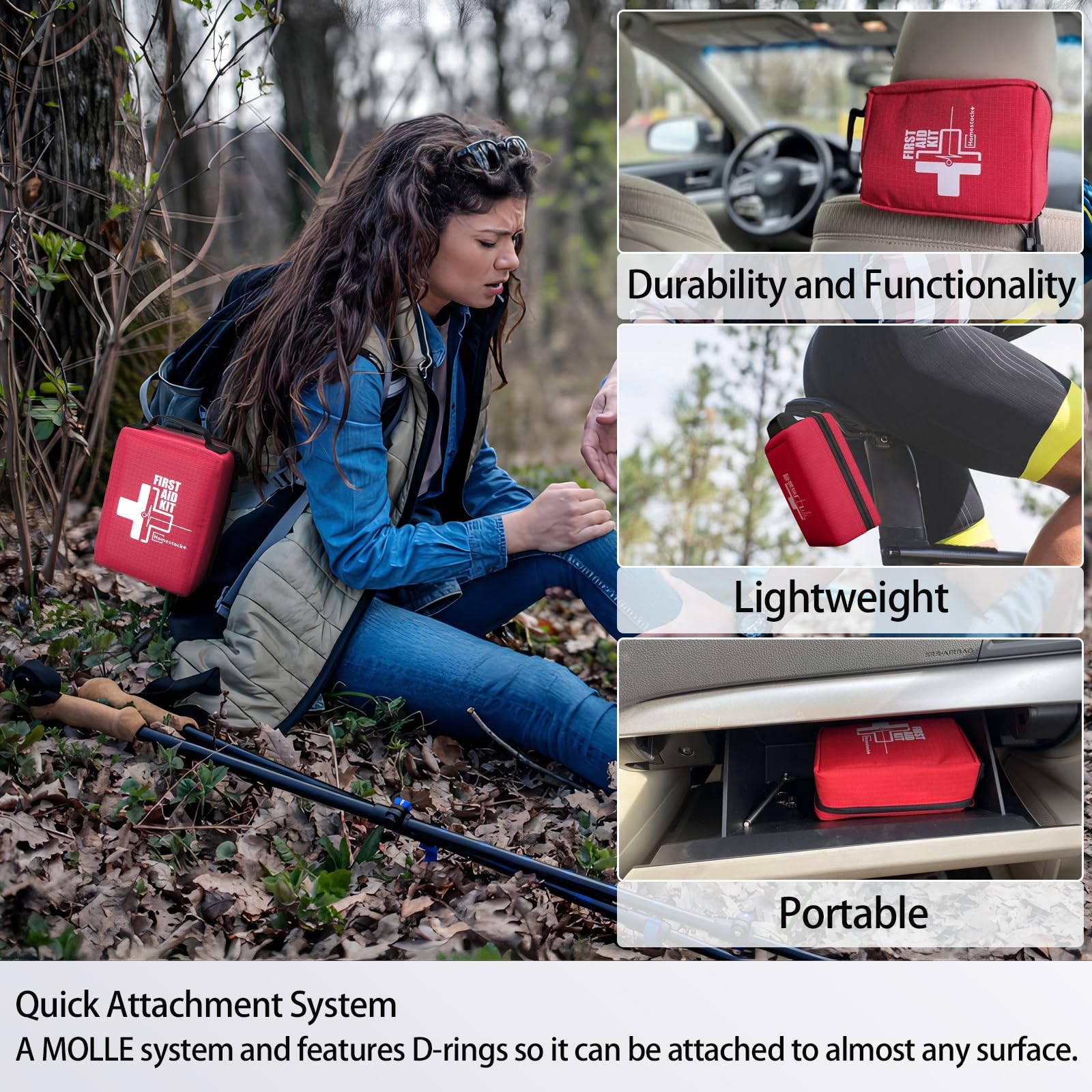 First Aid Kits – Compact First Aid Kit with Labelled Compartments Molle Syste…